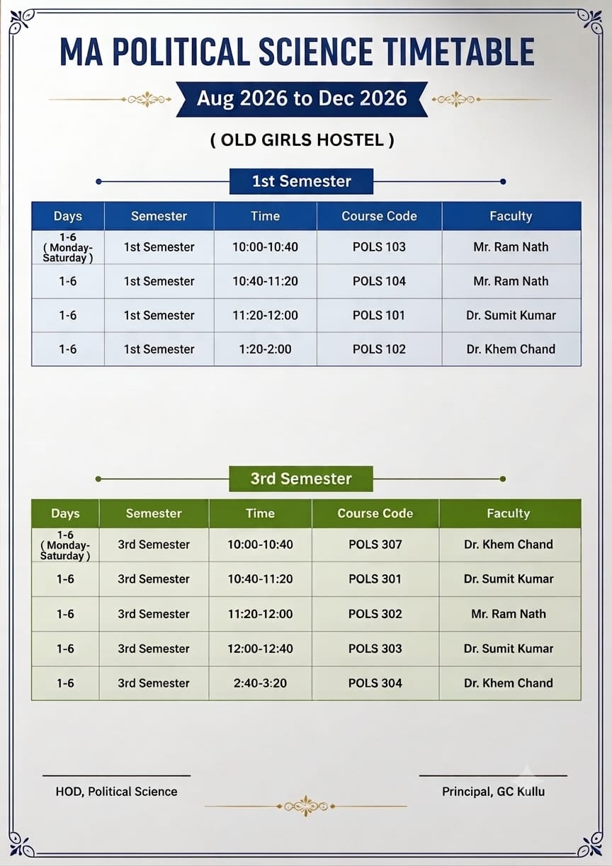 Time Table